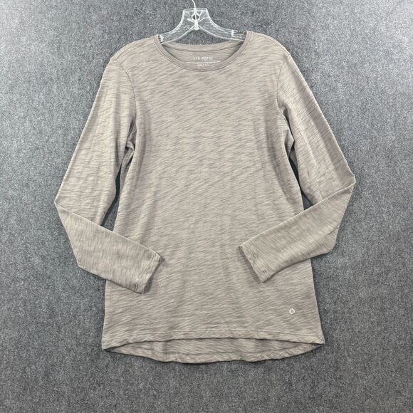 Erin Gray Cya Pima Cotton Top Women's Medium Brown Long Sleeve Shirt NWT - Picture 1 of 10